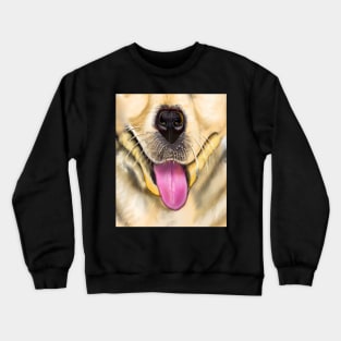 Labrador retriever mouth - cute Golden Labrador retriever puppy dog Crewneck Sweatshirt